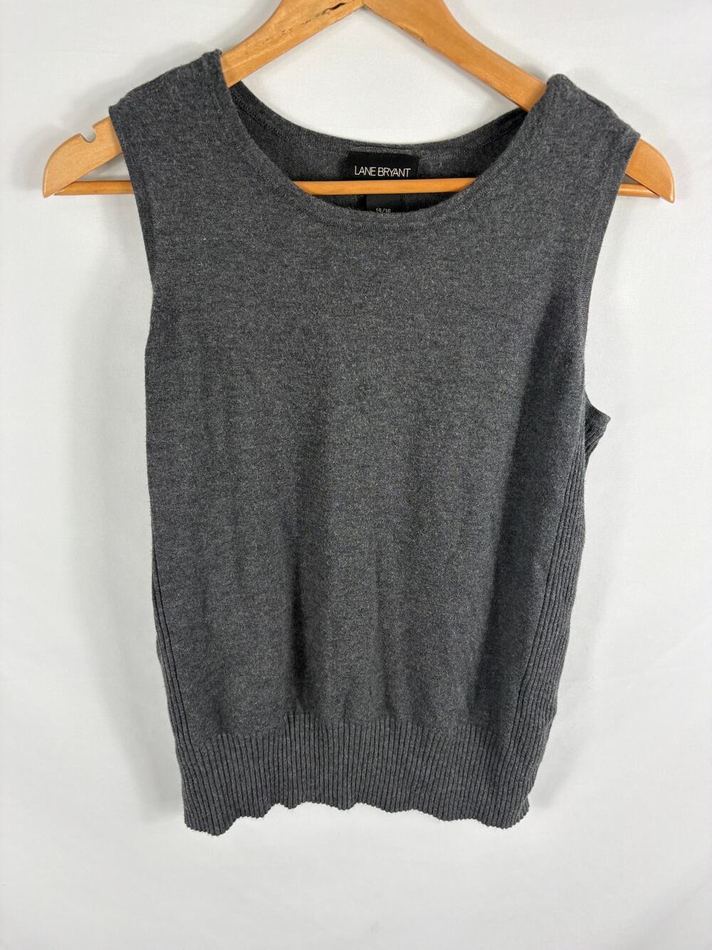 Lane Bryant Grey Knit Tank Top Size 14/16